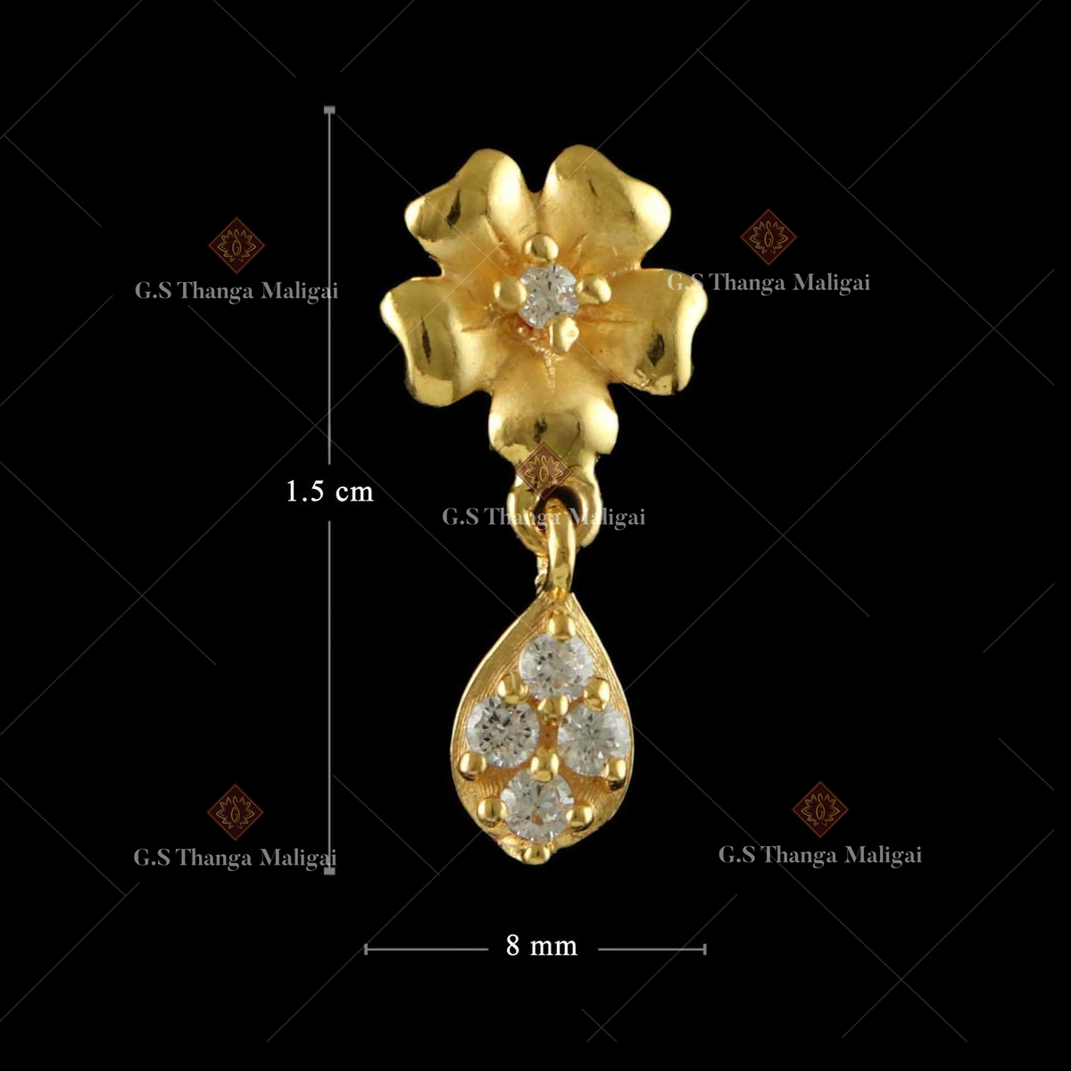 Small Gold Earring, Weight: 1 gm at Rs 5000/gram in Mumbai | ID: 15190231373