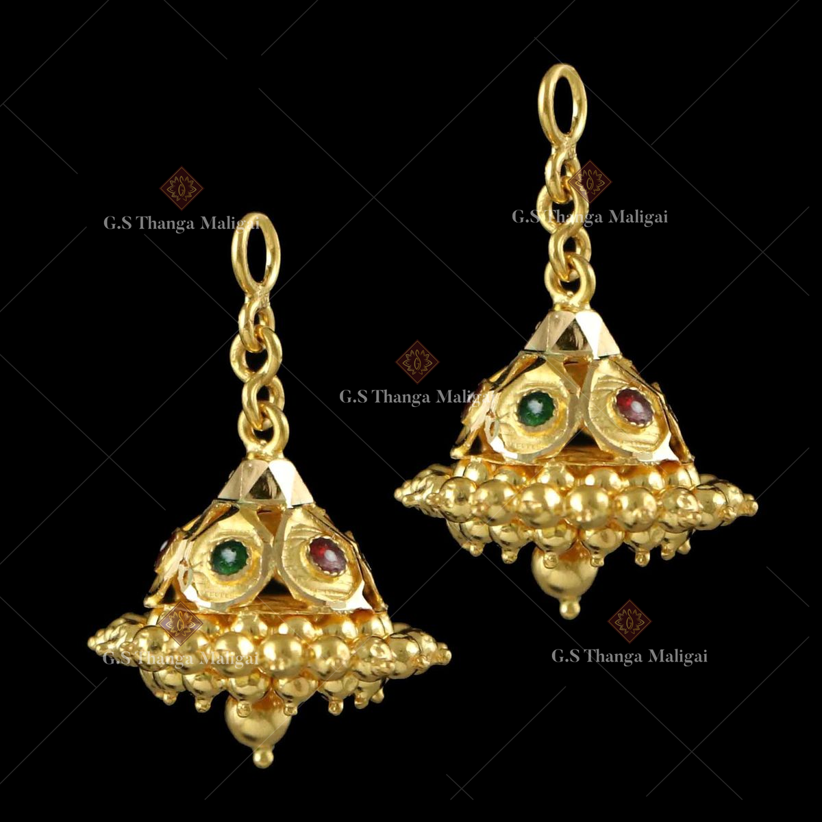 Flipkart.com - Buy SSFJ One Gram Gold Stone Jimikki Earrings Copper Jhumki  Earring Online at Best Prices in India