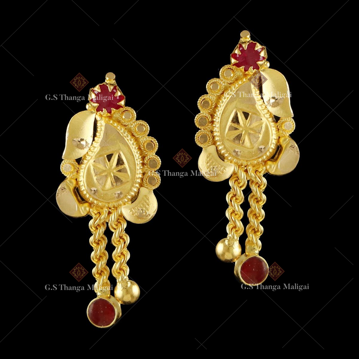 Buy Kerala Wedding Jimikki Kammal Jhumka Design Gold Earrings