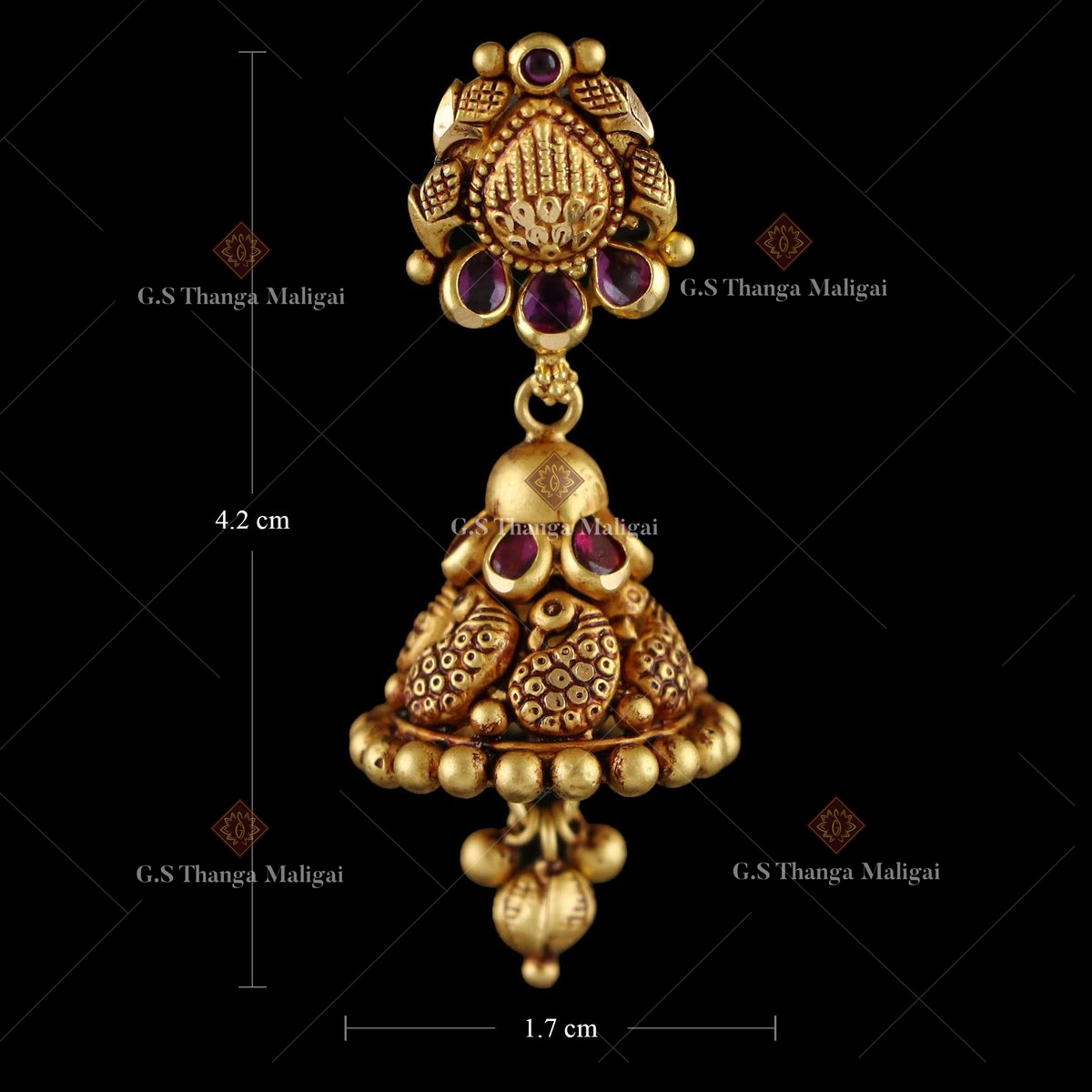 22 kt gold antique jimikki