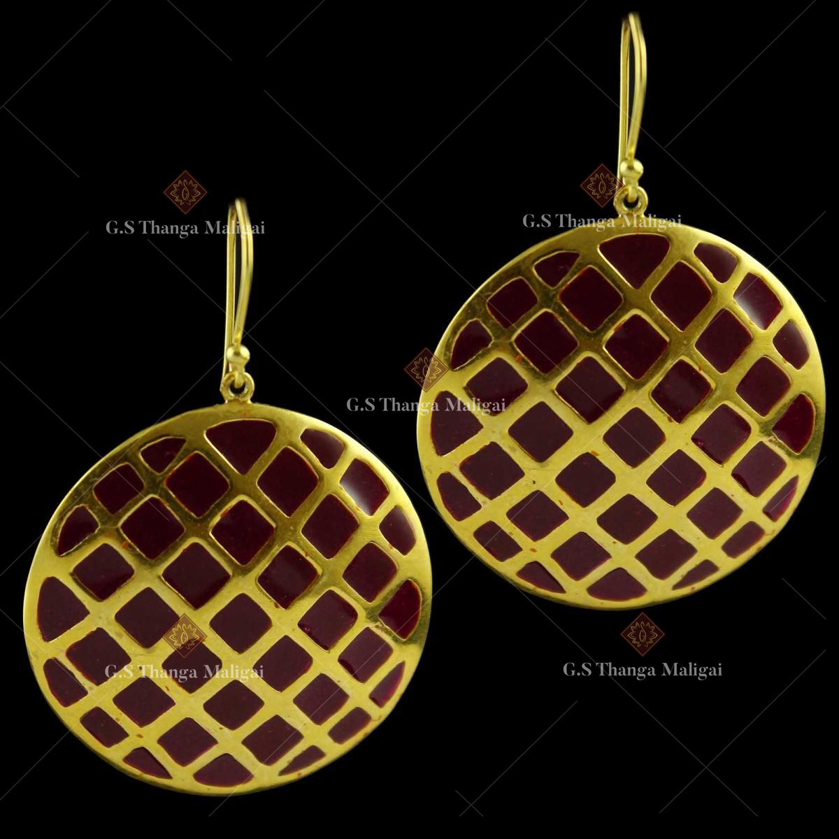 Handmade Gold Plated Hanging Earrings